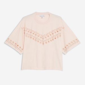 Topshop broderie boxy top